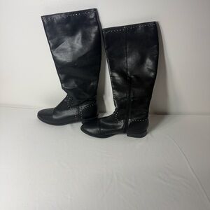 Esprit Black Over-the-Knee Studded Leather Boots